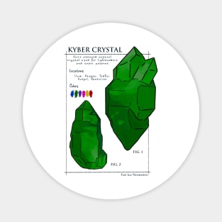 Kyber Crystal Science Illustration in Green Magnet